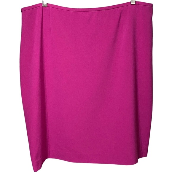 Tahari ASL Fuchsia Pink Office Siren Corpcore Pencil Skirt Size 18 - Picture 3 of 7